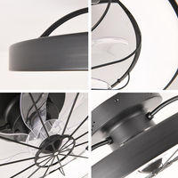 Ventilateur de plafond LED moderne et silencieux avec télécommande, en fer, contrôle intelligent pour salon, chambre et salle à manger