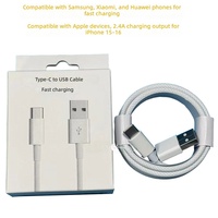 Câble de données tressé Android Type-C avec connecteurs USB-A/Type-C, compatible avec la charge rapide, câbles de charge rapide Type-C