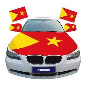 Ticinza região etiopia bandeira de carro, capa espelhada de alta qualidade de spandex