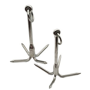 Thép không gỉ 316 biển bốn sán Neo 0.6 kg (1.35lb) Marine lớp đánh bóng tàu du thuyền thuyền Neo ngoài trời vật lộn móc - Product Image 5