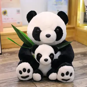 9厘米60厘米可爱软熊猫家庭毛绒玩具儿童女孩礼物可爱装饰