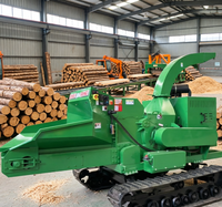 Broyeur de bois flexible à chenilles avec ouverture de 250 mm et sortie réglable pour la fabrication de paillis