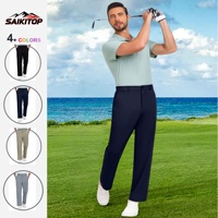 Celana Golf Pria dengan 4 Kantong, Bahan Stretch Ringan, Cepat Kering, Bernapas, Celana Santai untuk Kerja dan Acara Formal untuk Pria