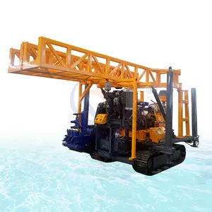 China 600M Crawler Gemonteerde Dieselmotor Aangedreven Boorgat Water Booreiland Machine Goed Boorplatform Voor Verkoop