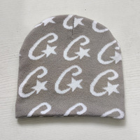 Bonnet en tricot jacquard Y2K personnalisé, respirant, chaud, pour l'extérieur, avec broderie 3D