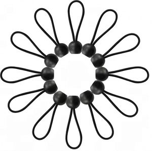 Cuerda Elástica de 3-8 mm de Longitud Personalizada, para Atar Súper Fuerte a Tiendas de Campaña, con Bola de Látex Negra, Cordón Elástico - Product Image 1