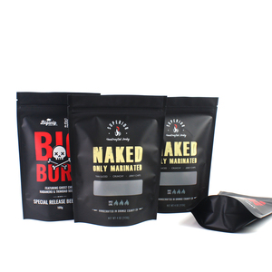 Sachet alimentaire en plastique imprimé sur mesure, finition mate, avec fermeture éclair refermable, qualité alimentaire, haute barrière, pour bœuf séché, pochette verticale - Product Image 2