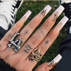 <span class=keywords><strong>Faux</strong></span> ongles français ABS de luxe Designs élégants <span class=keywords><strong>Faux</strong></span> ongles pour un sac d'emballage en ABS pour les doigts élégant, boîte d'emballage DIY facile - Product Image 6