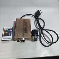16W RGB RF Fernbedienung LED-Glasfaser-Set 0,75mm 600 Stück*3m für Auto-Dachbeleuchtung IP33-Zertifiziert Heimbeleuchtung Dekoration