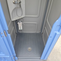 WC portable d'extérieur, toilettes mobiles préfabriquées publiques avec salle de douche, matériau HDPE, respectueux de l'environnement, pour une utilisation scolaire et en parc