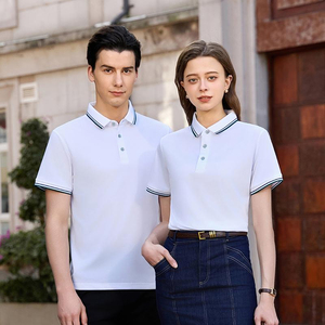 Polo da uomo leggera personalizzata classica a maniche corte a <span class=keywords><strong>doppio</strong></span> collo in tinta unita Business Casual Polo High-end - Product Image 5