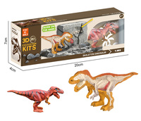 Kit Penggalian Dinosaurus Ilmiah STEM yang Bersinar dalam Gelap, Mainan Edukasi Anatomi untuk Anak-anak