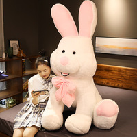 Peluche géante super douce en forme de lapin, adorable coussin de sommeil pour filles, avec rembourrage en coton PP, 31-50 cm, design coréen éco-responsable