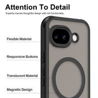 Étui de téléphone magnétique personnalisé 2 en 1 antichoc, coins givrés mats, PC TPU pour Google Pixel 11a