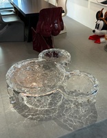 Table basse en acrylique transparente, design cristallin, luxe léger, haut de gamme, simple, moderne, pour salon, bureau, petit appartement