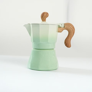 Cafetière italienne minimaliste en aluminium à valve unique, style boutique, pour 3 tasses, usage domestique, petite et élégante - Product Image 3