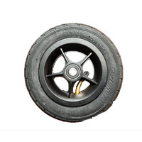 Nouvelle roue gonflable en caoutchouc de 6 pouces avec motif météore, moyeu en fer et 5 rayons