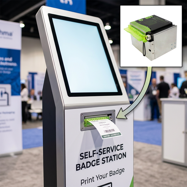 KP-830 80mm Kiosk Thermal Badge Printer for Exhibition Event Visitor Pass Ticket Printing 200mm/s USB RS232 LAN