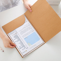 Pochette en papier kraft biodégradable portable personnalisée pour l'emballage de documents et le rangement de dossiers de bureau avec impression de logo