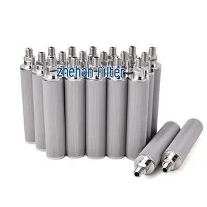Cartuchos metálicos do filtro do aço inoxidável 304 316 projetados cilíndricos envolvidos malha de arame filtro metal elemento