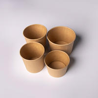 Gobelets à soupe en papier jetables avec couvercle en papier, gobelet à crème glacée, coppa gelato
