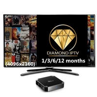 Boîtier TV IPTV Strong-4k-Trex-Dino-Diamond avec Code d'Abonnement, Liste de Chaînes, Essai Gratuit 24h, M3U, Panneau de Revendeur, 12 Mois