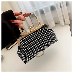 2024 nouveau diamant mode sacs à main femme Simple verrouillage petits sacs à main et sacs à main chaîne sac à bandoulière - Product Image 3