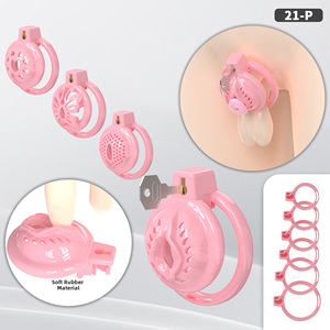 Cage de chasteté pour homme, cage à pénis en silicone souple, dispositifs de chasteté, jouet pour adultes, jouets BDSM, jouets de bondage pour hommes, cage à pénis plate - Product Image 1