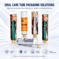 Tube de dentifrice neutre sans logo en aluminium-plastique avec bouchon à vis, impression UV, emballage personnalisé