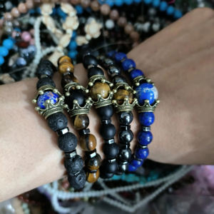 Commercio all'ingrosso 8mm gioielli da uomo ematite cristallo naturale guarigione <span class=keywords><strong>occhio</strong></span> <span class=keywords><strong>di</strong></span> <span class=keywords><strong>tigre</strong></span> pietra preziosa <span class=keywords><strong>quarzo</strong></span> perline elastico corona braccialetto <span class=keywords><strong>di</strong></span> perline - Product Image 2