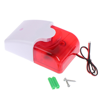 Sirène d'alarme filaire stroboscopique 12V ABS pour la maison, son rouge, klaxon de sécurité intérieur 120dB, détection 10m, compatible application