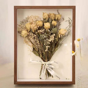 <b>Wooden</b> dried flower <b>picture</b> <b>frame</b>, hollow storage, DIY 3D handmade display stand, clay artwork <b>picture</b> <b>frame</b> manufacturer - Product Image 1