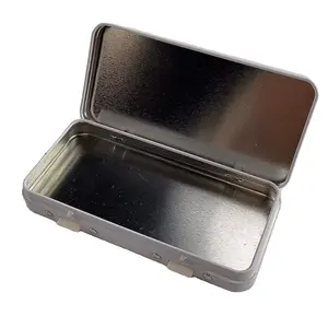 Mini conteneur rond carré boîte cadeau en étain emballage boîte en étain en métal vente en gros