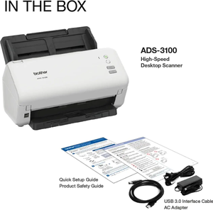 ScanSmart Pro 40ppm Duplex ADF <span class=keywords><strong>Brother</strong></span> ADS-3100 <span class=keywords><strong>Scanner</strong></span> réseau compact Solution de numérisation de documents de bureau - Product Image 2