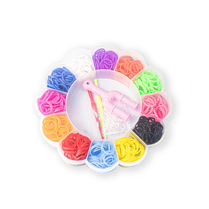 प्लास्टिक इंद्रधनुष बुने हुई अंगूठी तितली ब्रेसलेट बॉक्स/इंद्रधनुष रबर बैंड द्वारा 7-12 वर्ष की आयु के लिए डिय खिलौने - Product Image 5