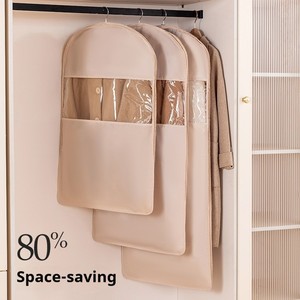 Sac de compression pour vêtements, <span class=keywords><strong>housse</strong></span> anti-poussière suspendue, étui de protection pour costumes, grand sac de <span class=keywords><strong>rangement</strong></span> domestique de grande capacité - Product Image 3