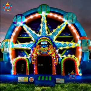 Location de châteaux gonflables sur le thème du carnaval, grande roue, gonflables commerciaux en PVC, installation facile, 13x13 pieds, enfants et adultes - Product Image 2