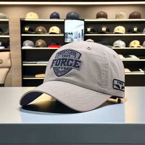 Gorras de Algodón con Logotipo Personalizado, Bordado, Impresión Puff, Gorra de Béisbol Deportiva Unisex de 6 Paneles, Azul Oscuro, Ajustable - Product Image 2