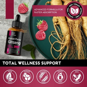 Extrait de Ginseng Coréen Bio OEM/ODM pour le Soutien Immunitaire, l'Énergie et la Fonction Cognitive – <span class=keywords><strong>Gouttes</strong></span> Liquides - Product Image 3