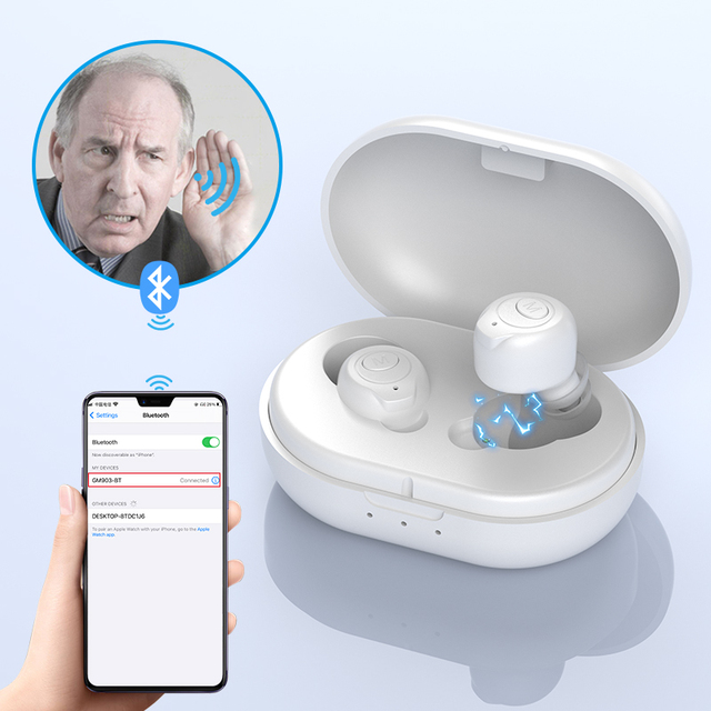 Digital Hearing Aid With Blue-tooth With Parts on Whole Sale Rechargeable TWS Blue-tooth Hearing Aids