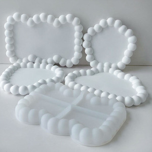 6 Arten Bubble Coaster Epoxidharz form DIY Herz Oval Blumen schale Form Tropfen kleber Spiegel Silikon Nachhaltige ungiftige Hitze - Product Image 6