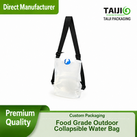 Sac à eau pliable en PE de grande capacité (16 litres) (sac à bandoulière), sac à eau pliable de qualité alimentaire, utilisations multiples