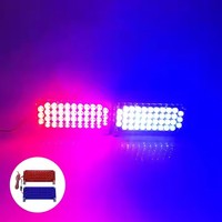 Feux de signalisation LED stroboscopiques rouges et bleus de haute qualité 12V/24V, universels pour voitures, camions, remorques et casernes de sécurité