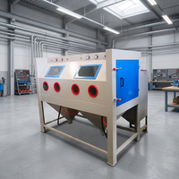 Cabine de sablage à eau en acier sur mesure, type boîte fermée, pour le traitement de surface industriel, vente en gros
