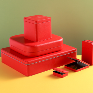 Caja de lata <span class=keywords><strong>Rectangular</strong></span> de Metal, contenedor vacío con bisagras, caja personalizada, lata cuadrada para caramelos de té - Product Image 6