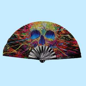<b>Large</b> Black Wooden Folding Hand <b>Fan</b> Custom Printed Personalized Decoration DIY Party Traditional Craft Souvenir - Product Image 4