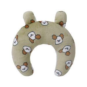 Almohada suave de franela en forma de U para mascotas, utilizada para evitar que los perros inclinen la cabeza hacia abajo mientras viajan en el coche o se desplazan. - Product Image 1