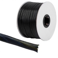 Gaine de câble tressée extensible en PET, tube flexible pour la gestion des câbles