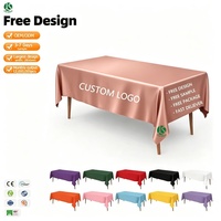 Nappe de table jetable en plastique PE robuste 54*108 pouces, fabriquée sur mesure en Chine