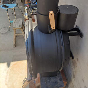 Cheminée murale Chauffage intérieur Poêle à <span class=keywords><strong>bois</strong></span> Cheminée noire - Product Image 4